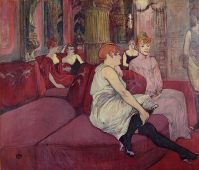In the Salon at the Rue des Moulins, 1894 by Henri de Toulouse Lautrec